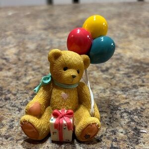 Cherished Teddies Yellow Bear with Colorful Balloons